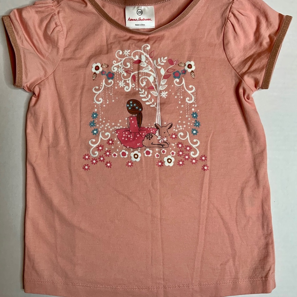 (3/$18) Hanna Andersson size 4 girls t-shirt